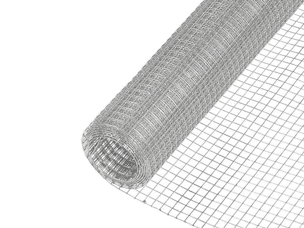 A roll of galvanized hardware cloth.